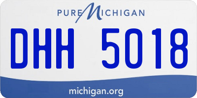 MI license plate DHH5018