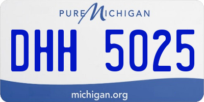 MI license plate DHH5025