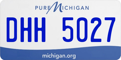 MI license plate DHH5027