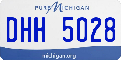 MI license plate DHH5028