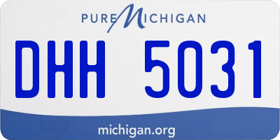 MI license plate DHH5031