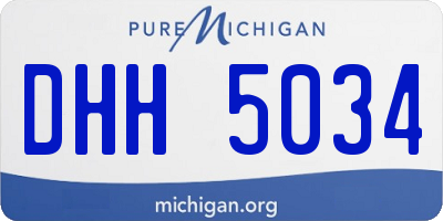 MI license plate DHH5034