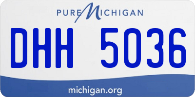 MI license plate DHH5036