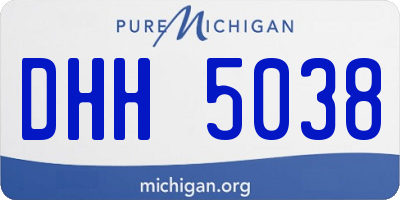MI license plate DHH5038