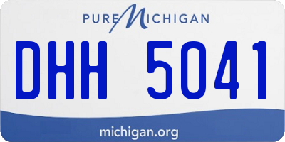 MI license plate DHH5041