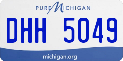 MI license plate DHH5049