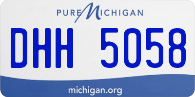 MI license plate DHH5058