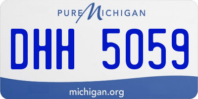 MI license plate DHH5059