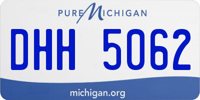 MI license plate DHH5062