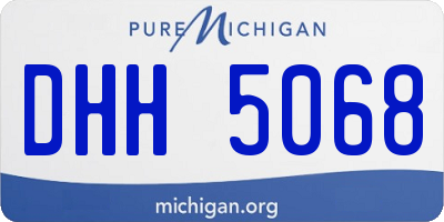 MI license plate DHH5068