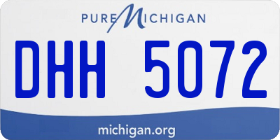 MI license plate DHH5072