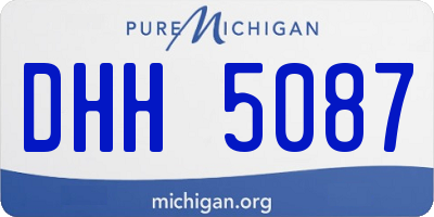 MI license plate DHH5087