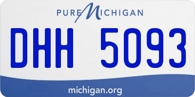 MI license plate DHH5093
