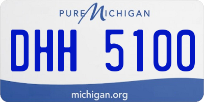 MI license plate DHH5100