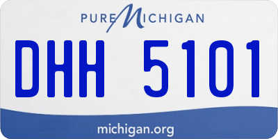 MI license plate DHH5101