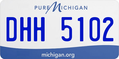 MI license plate DHH5102