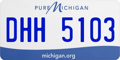 MI license plate DHH5103