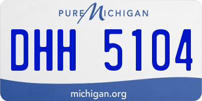 MI license plate DHH5104