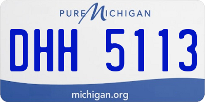 MI license plate DHH5113