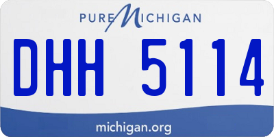 MI license plate DHH5114