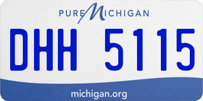 MI license plate DHH5115