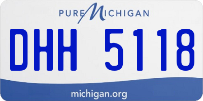 MI license plate DHH5118