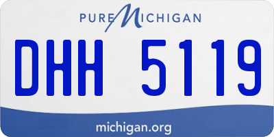 MI license plate DHH5119
