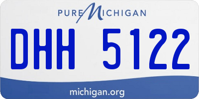MI license plate DHH5122