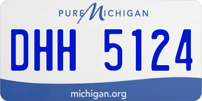 MI license plate DHH5124