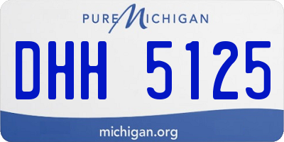MI license plate DHH5125