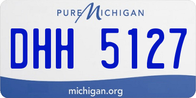 MI license plate DHH5127