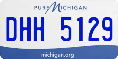 MI license plate DHH5129