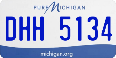 MI license plate DHH5134