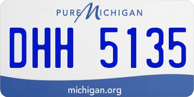 MI license plate DHH5135