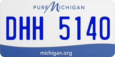 MI license plate DHH5140