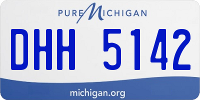 MI license plate DHH5142