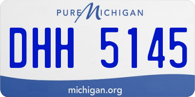 MI license plate DHH5145