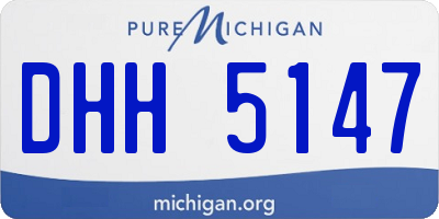 MI license plate DHH5147