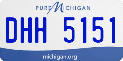 MI license plate DHH5151
