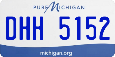 MI license plate DHH5152