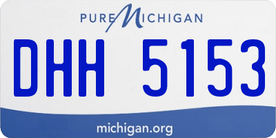 MI license plate DHH5153