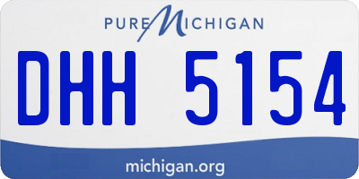 MI license plate DHH5154