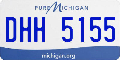 MI license plate DHH5155