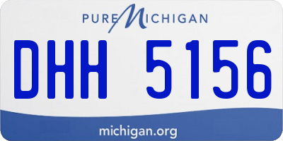 MI license plate DHH5156