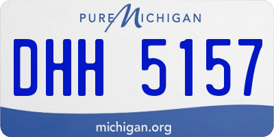 MI license plate DHH5157