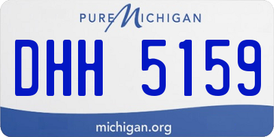 MI license plate DHH5159