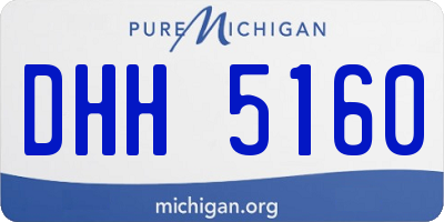 MI license plate DHH5160