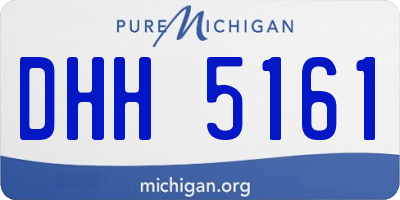 MI license plate DHH5161