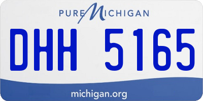 MI license plate DHH5165