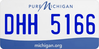MI license plate DHH5166